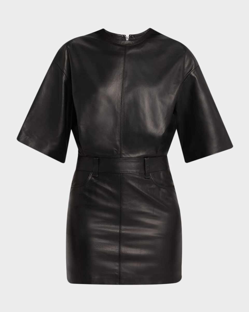 Kenora Bodycon Leather Mini Dress